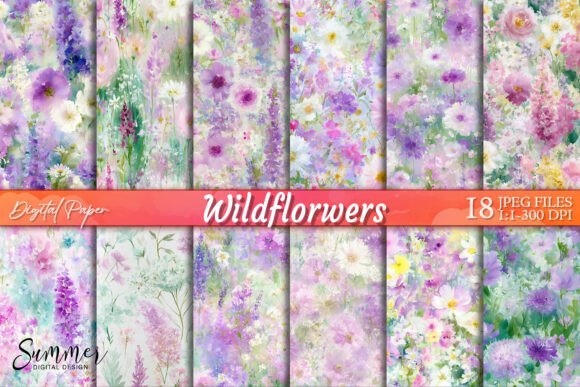 Download Pastel Purple Wildflowers Watercolor - Wild Collection