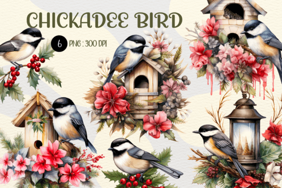 Download Watercolor Chickadee Winter Bird Clipart - Premium Resources