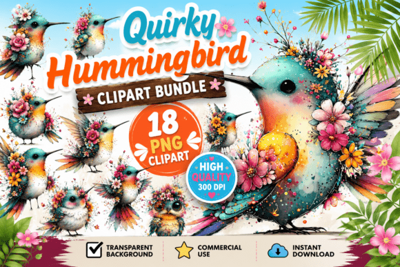 Download Floral Hummingbird Clipart - Bird clipart Collection