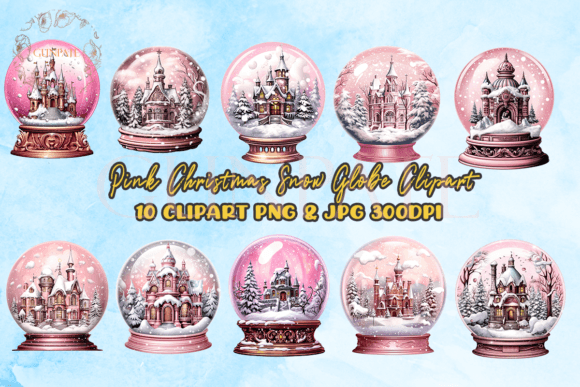 Download Pink Christmas Snow Globe Clipart - Snow globe clipart Collection