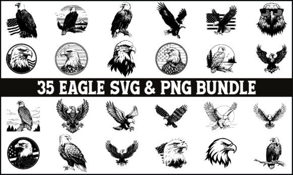 Download Eagle SVG PNG Bundle, Wildlife Clipart - Wild Collection