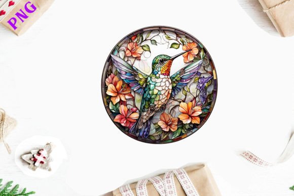 Download Stained Glass Hummingbird Clipart PNG - Bird clipart Collection