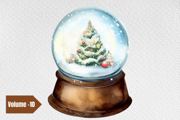 Download Watercolor Christmas Snow Globe Clipart - Snow globe clipart Collection