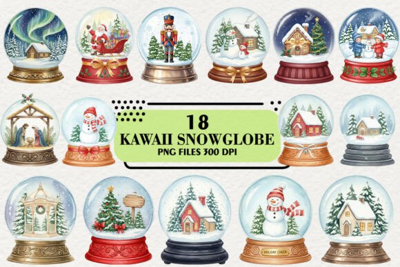 Download Kawaii Christmas Snow Globe Clipart - Snow globe clipart Collection