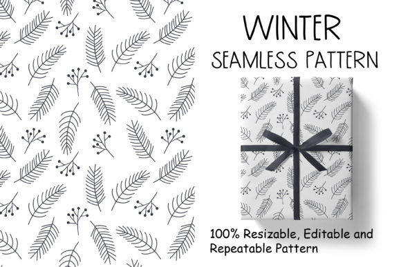 Download Christmas Pattern with Pine Branches - Premium Resources
