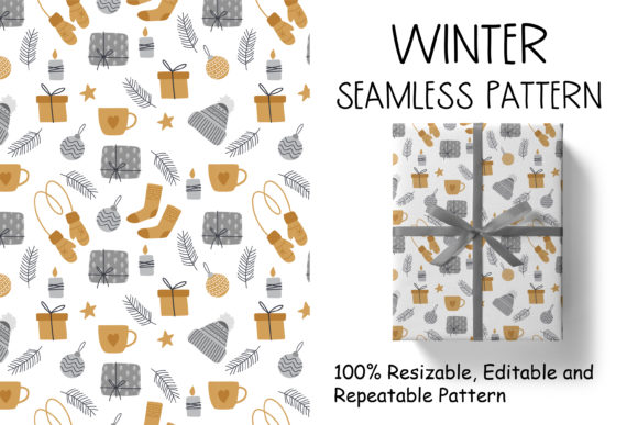 Download Christmas Pattern with Winter Elements - Premium Resources